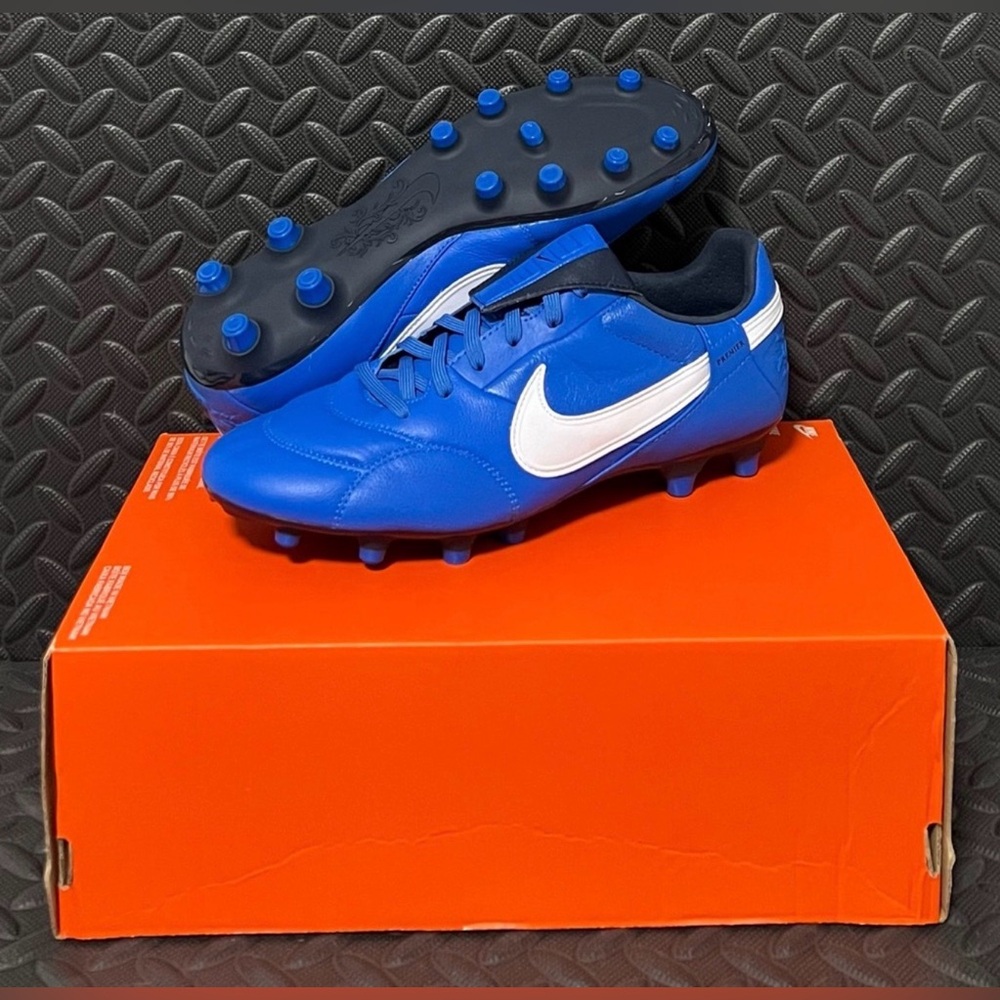 Nike Premier III FG Soccer Cleats AT5889-414 Signal‎ Blue White Mens Sizes